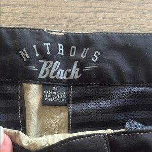 Nitrous Black khaki hybrid shorts
